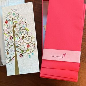 Papyrus Festive Tree Cards with Red Envelopes (11uni)